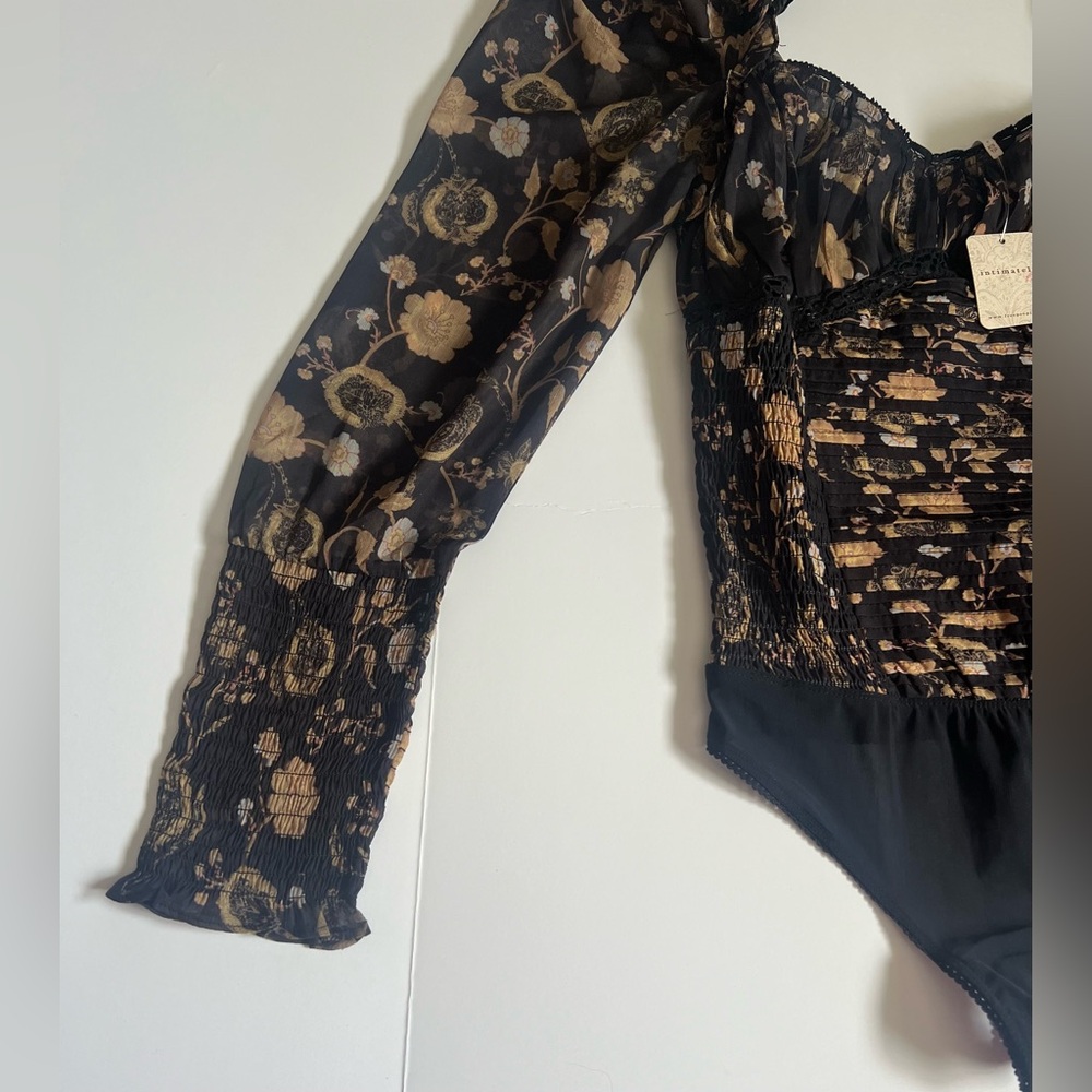 NWT Free People Intimately Free Brunch Date Bodysuit SZ XS 🖤✨ - Picture 6 of 14
